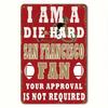 San Francisco 49ers Tin Metal Sign, NFL Football Wall Art Decor for Bar Garage Pub, Vintage Rustic Home Decoration