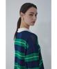 Bobeu Stripe Pattern Collared Pullover_Green 7156250001
