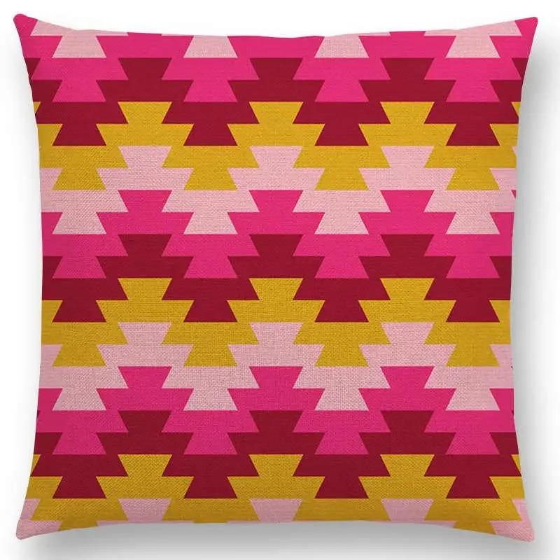 Colorful Geometric Pattern square Cushion Cover Pillow Case Decorative Line/ Throw Pillows Cushions for Home Decor x