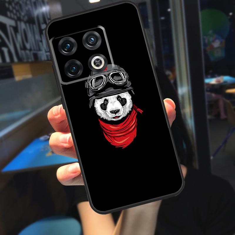 Cartoon Cute Panda Bear Funda For OnePlus 12R 13 R 12 11 9 10 Pro 8T 9RT 10T OnePlus Nord 4 CE 2 3 Lite N20 N30 Case