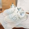 Autumn and Summer Little White Shoes Women's 2026 Women's Shoes Korean Version of Super Fire Student Platform Leather Board Shoes