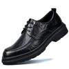 Spring and summer new leather hollowed-out leather shoes men's formal wear business breathable casual groom wedding shoes men's trend