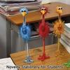 Penne Peluche Cartone Animato Struzzo Penne a Sfera in Plastica, Penna Divertente Autoportante, Punta 0,5 mm, Accessori Decorativi da Tavolo Scrittura Pelosa
