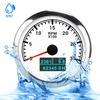 Pointer Tachometer Waterproof 3 In 1 Multifunctional for Car Modification Automobile BoatsWhite Plate