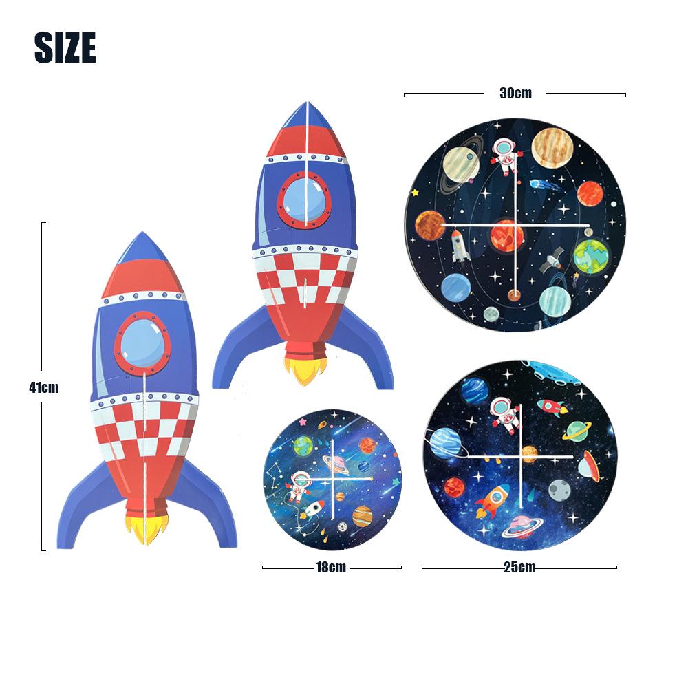 

Three-Tier Rocket Cake Stand for Birthday Party Desserts
