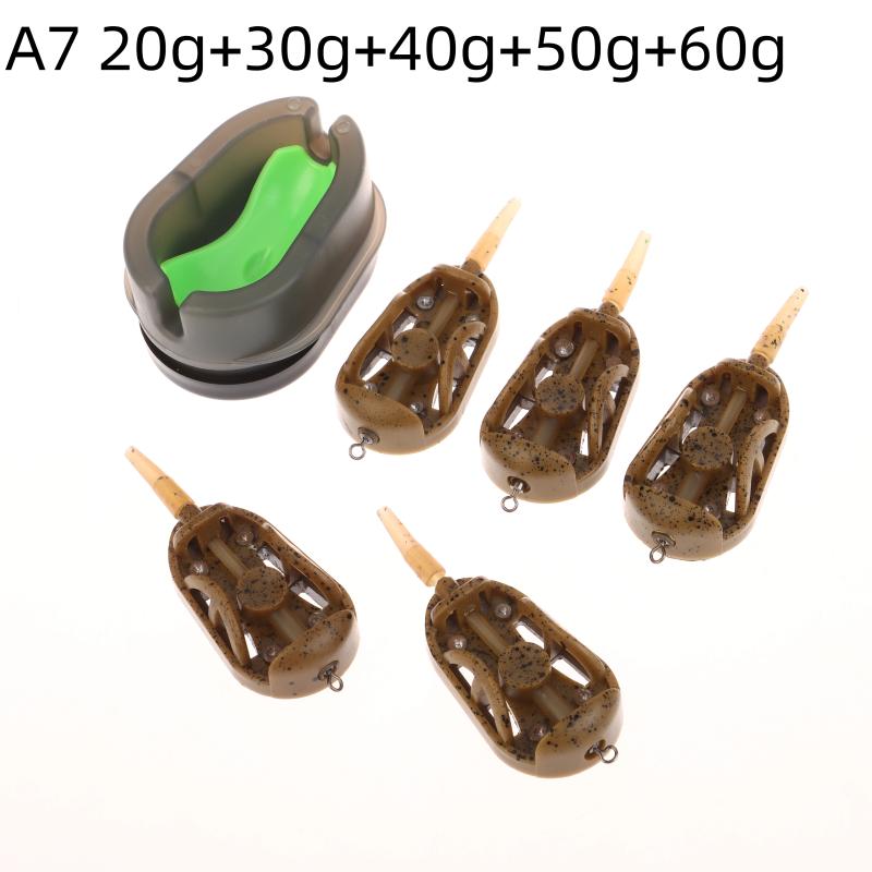 3/4/6 ks Krmítka na kapry Method Feeder, 20g/30g/40g/50g/60g Rybářská krmítka s formičkou pro rychlé uvolnění, Příslušenství pro lov kaprů