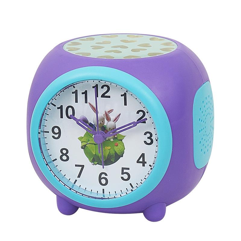 New Children's Romantic Starry Sky Projection Pointer Mute Alarm Clock Colorful Music Natural Sound Clock