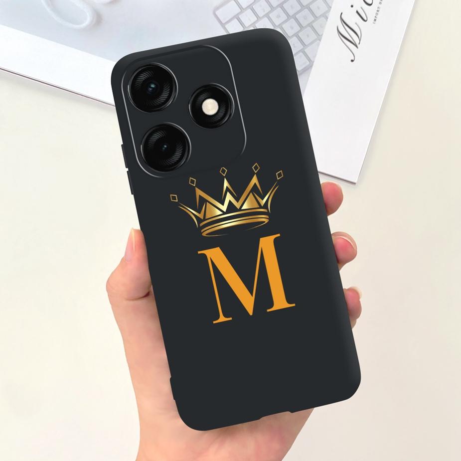 For Tecno Spark 20 Case Spark 20C Cute Crown Letters Cover Soft Silicone Phone Case For Tecno Spark 20 Pro Spark20 C Fundas Capa