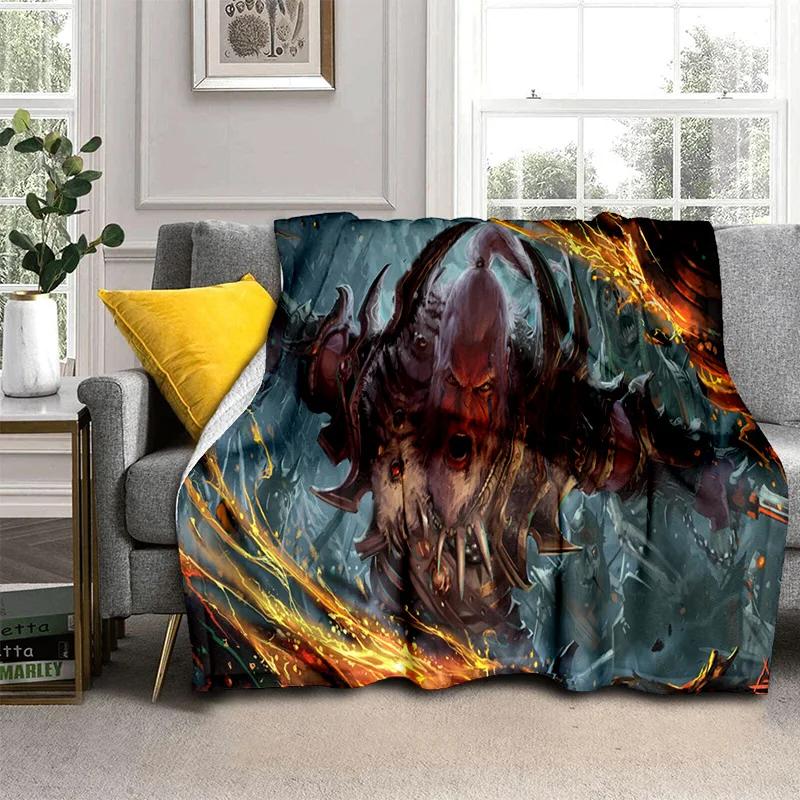 Classics Diablo Game Gamer Cartoon Blanket,Soft Throw Blanket for Home Bedroom Bed Sofa Picnic Travel Office Cover Blanket Kids