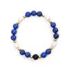 Blue Lapis Baroque Pearl Gemstone Bracelet (Y2101-Ac063_Bl)