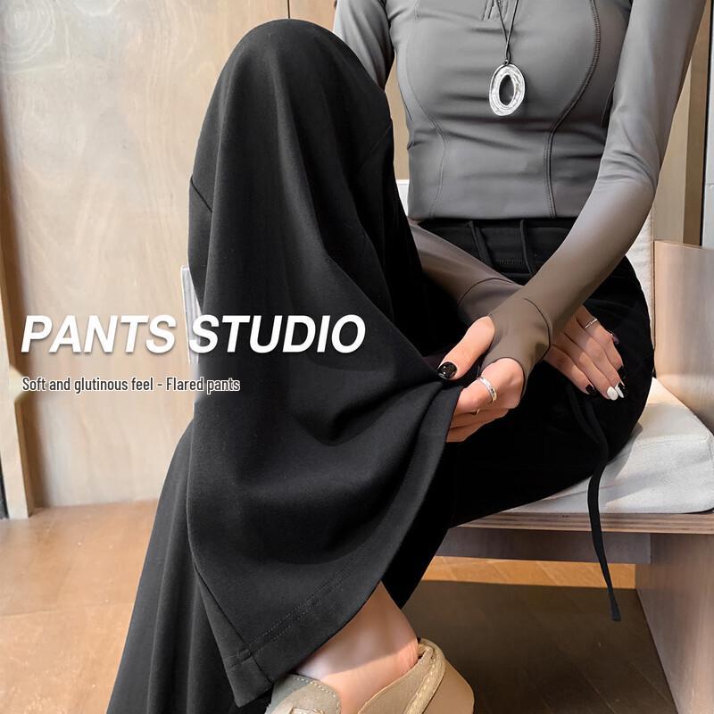 Women s High-Waisted Flared Casual Pants L