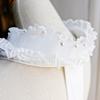 Elegant Kimono Collar Accessory Ruffled Lace Pearls Beaded Japanese Dress Core Collar Lining Kimono Belt for Womens Robe