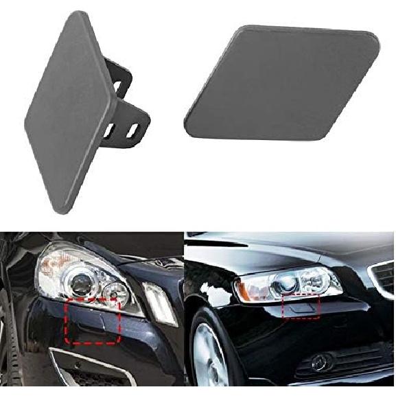 Acouto Headlight Washer 1 Pair Left and Right Front Bumper Headlight Washer Nozzle Primed Cover Headlight Washer Fit for 3 Series E90 2005-2009 Matte