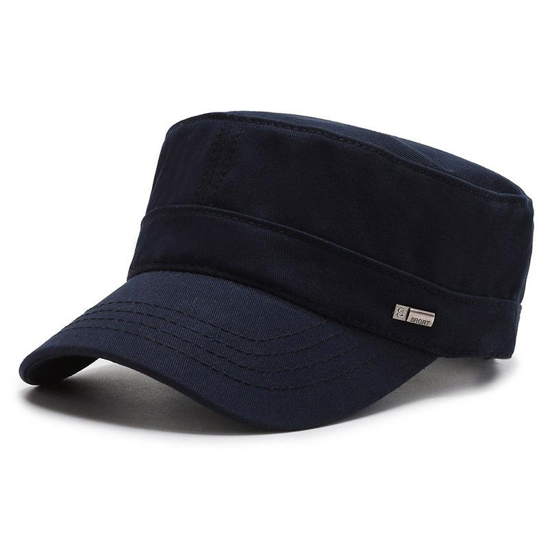Hat solid color flat top hat spring and autumn fashion short brim visor cap cap casual hat versatile