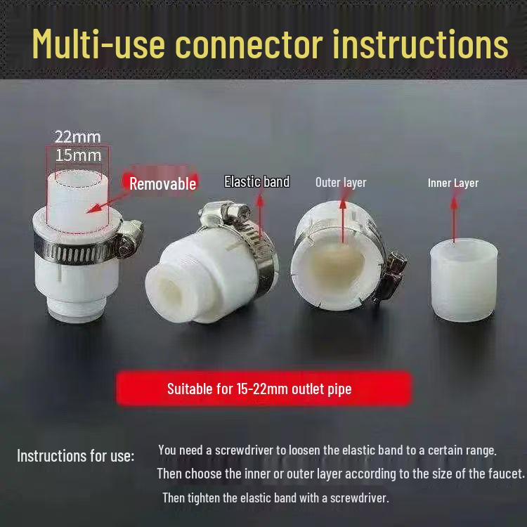 Copper Faucet Filter: Universal Anti-Splash Kitchen Tap & Dechlorination Water Purifier for Household & Vegetable Sink.