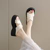 Fashion CRLAYDK Womens Fashion Slides Ladies Thick Sandals Slip On Walking Comfort Platform Slippers Open Toe Strap Outdoor Beach Shoes