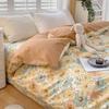 Floral Duvet Cover Botanical Flowers Pattern Bedding Cotton Comforter Cover Lightweight Boho Floral Quilt Cover for Girls Women