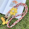 Detachable Flowers Phone Lanyard Cross-body Phone Woven Chain Crossbody Phone Charm  Activity