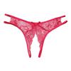 WAKEWAY Sexy Women Open File Lace G String Thongs Low Waist Seamless Female Underpants Comfortable Ladies Fun Underwear