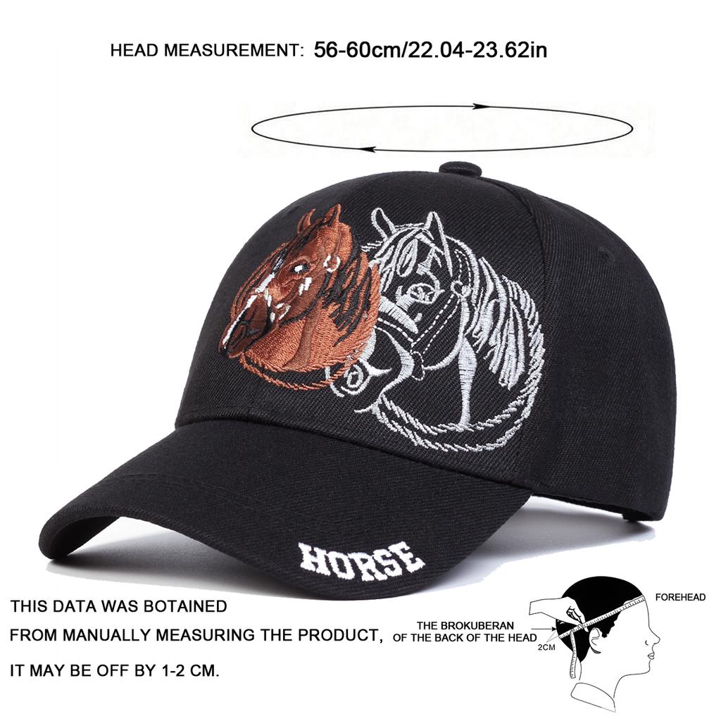 Unisex HORSE Embroidery Baseball Caps Spring Autumn Outdoor Use izable Fit Leisure Hats Sunscreen Hat