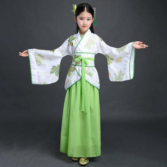 Children's Hanfu Fairy & Guzheng Performance Costume - Women's New Tang Suit Style