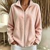 Women's Zip Up Sweatshirt Color Loose Fit Casual Top