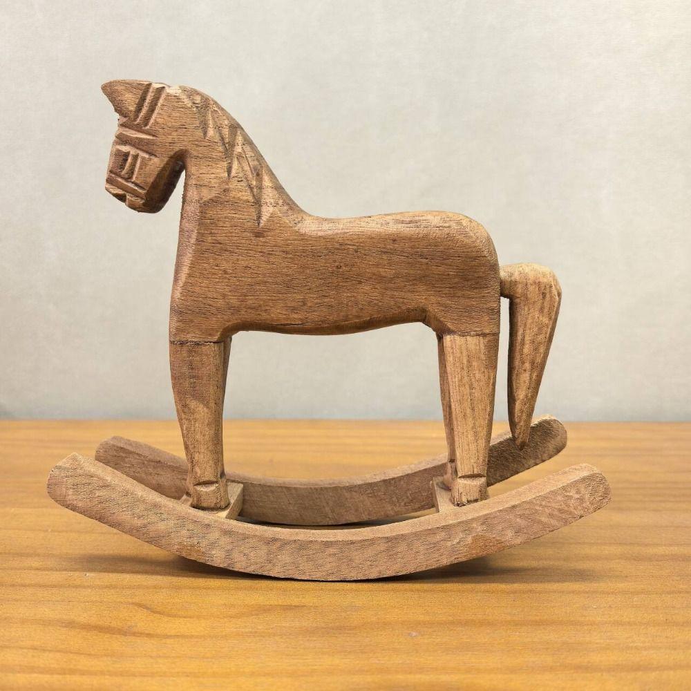 Dekoration Handsnidad Trähäst Dekoration Trämaterial Retro Handsnidad Häst Nordisk Stil Kreativ Skrivbordsdekoration Gåva