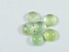 13Cts. Natural Green Prehnite Round Cabochon Loose Gemstone 6 Pcs Lot 7X7MM RQ-1949