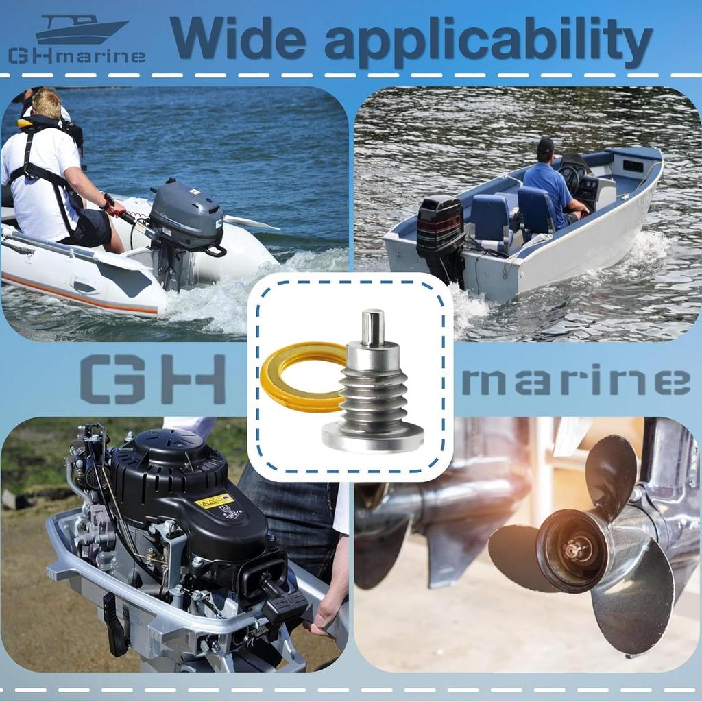 8M0058389 Oil Vent Plug for Mercury MaeCruiser and Johnson Engines Lower Unit Gear Lube Drain 2267892A1 67892 21731 14834A1 67892A06 67892A1 2PCS