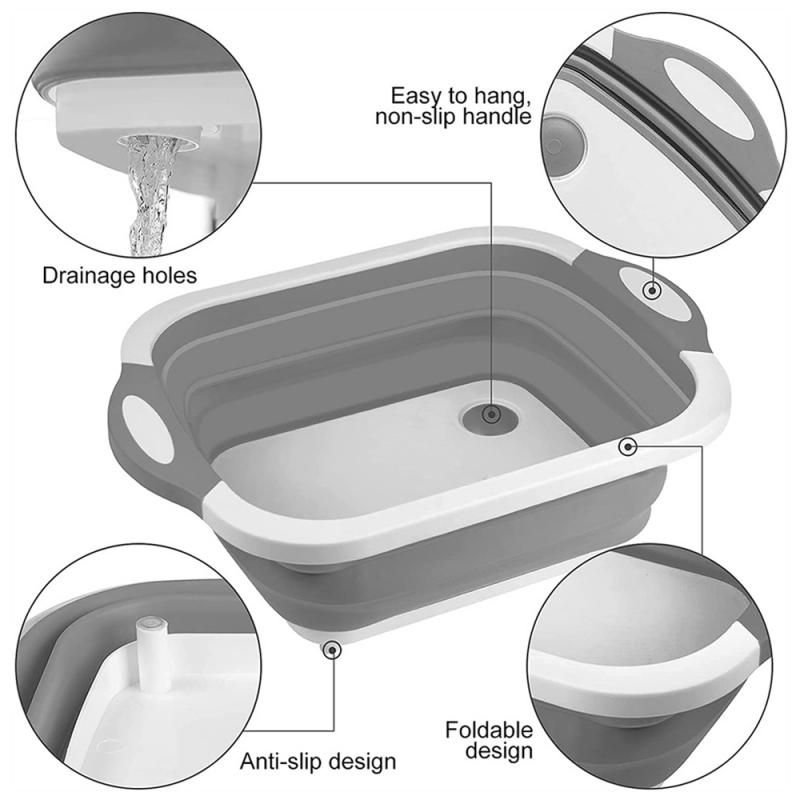 Lavabo pliable pour la maison, évier portable, seau à pied, lavabo pliable en plastique, pour voyage, camping en plein air