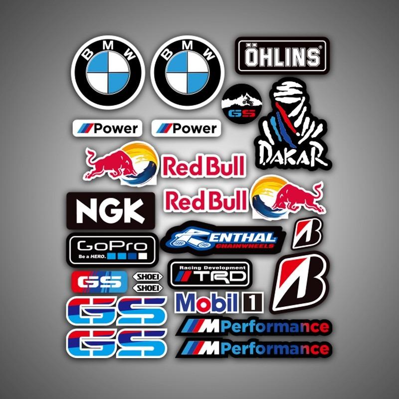 For BMW M Performance Decorative Car Stickers BMW Car Interior Modification Waterproof Locomotive Fuel Tank Reflective Stickers