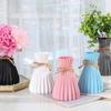 Schmale Taille Origami Gestreifte Vase Kreative Einfache Plastik Blumenvasen Europäische Taillenbetonung Heimdekoration Trockenblumenflasche