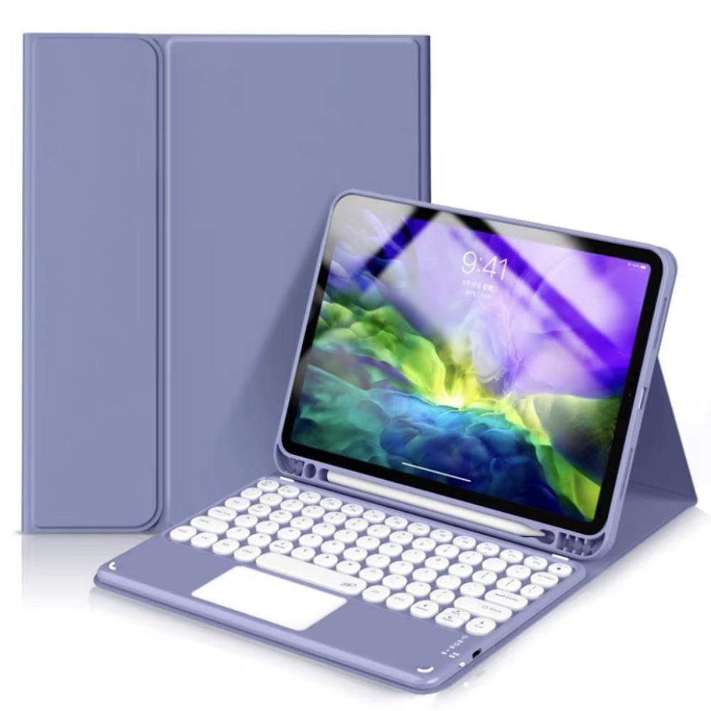Bluetooth Keyboard Case for iPad Air 6 Pro 11 Split Round Keycap with Pencil Holder 10.2 Inch