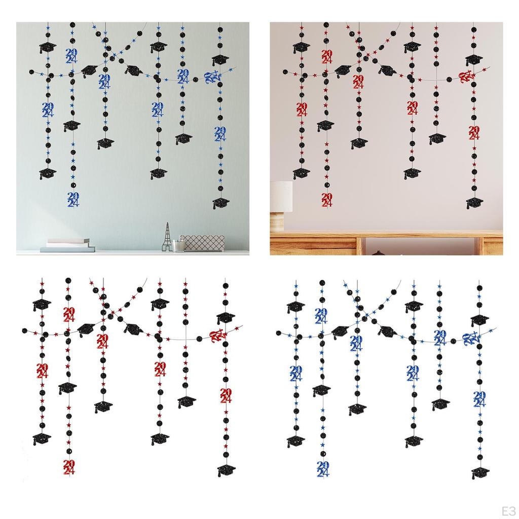 Elegant Graduation Cap Garland Set for Party Decor