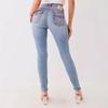 RogueWave Stickerei Damen Jeans High Street Fashion Sexy Vintage High Waist Jeans Frau Lässige Enge Gewaschene Hose Damen Jeans