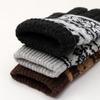 Winter Thick Warm Knitted Gloves Cold-proof Snowflake Pattern Winter Gloves Touchscreen Windproof Five Finger Gloves