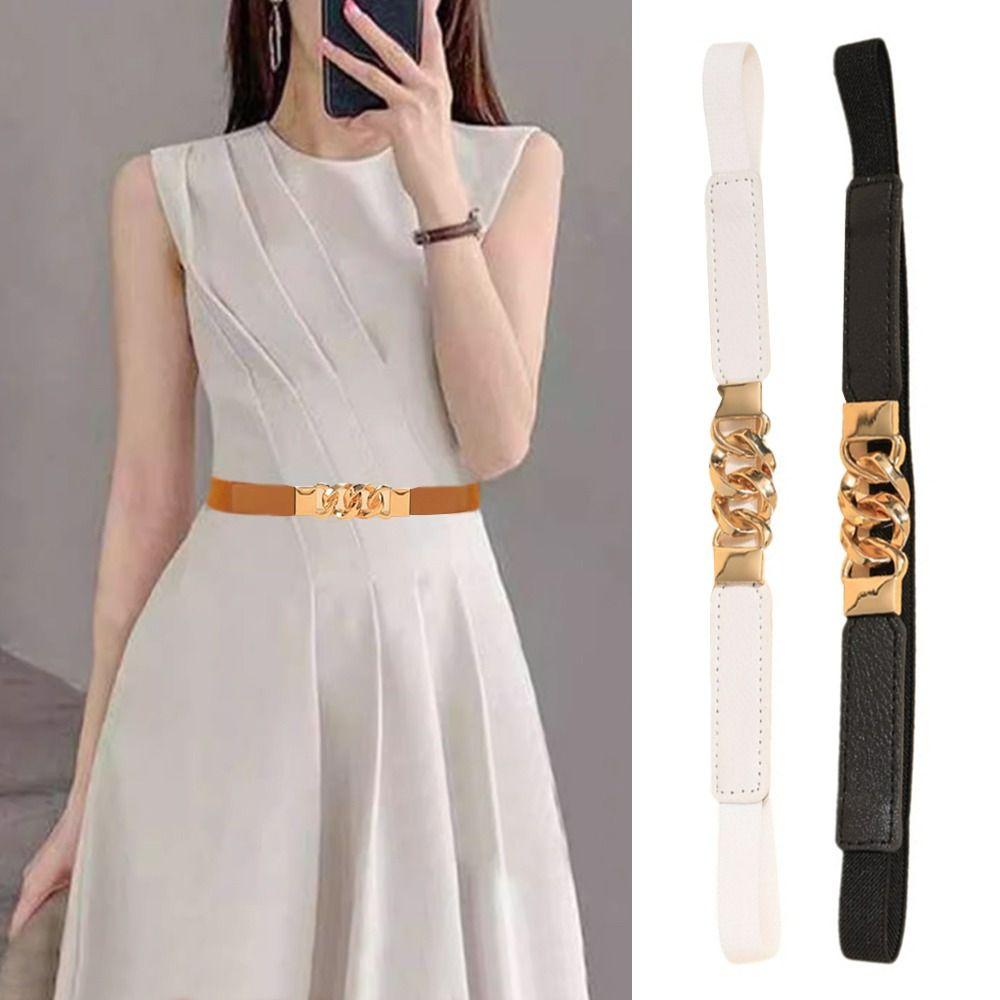 Thin Waistband Strap Elastic Waist Bands Fashion Waist Belt Women