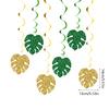 Tropicals Monstera Decorations,Tropicals Hawaiians Party Hangings Swirl Ceiling Decors Summer Luaus Hawaiians Beach