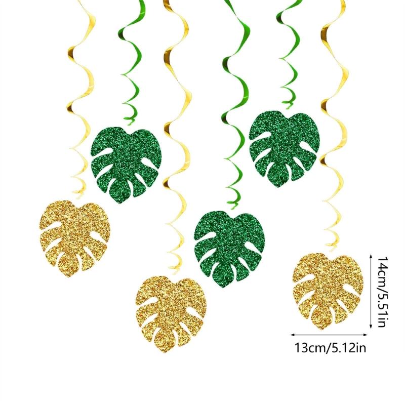 Tropicals Monstera Decorations,Tropicals Hawaiians Party Hangings Swirl Ceiling Decors Summer Luaus Hawaiians Beach