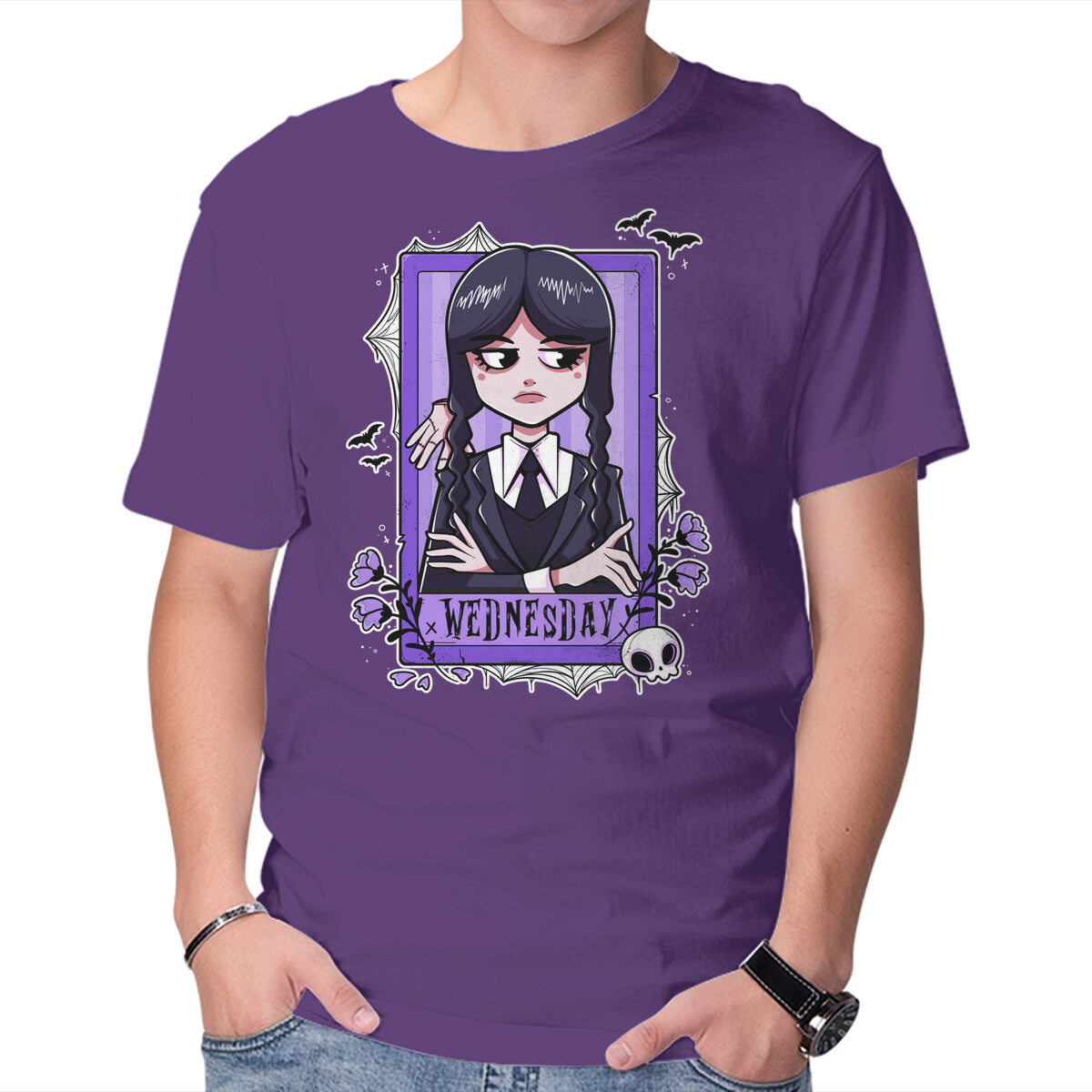 Unisex Crew Neck T-Shirt A Little Dead Inside Graphic Short Sleeve Casual Tee XS