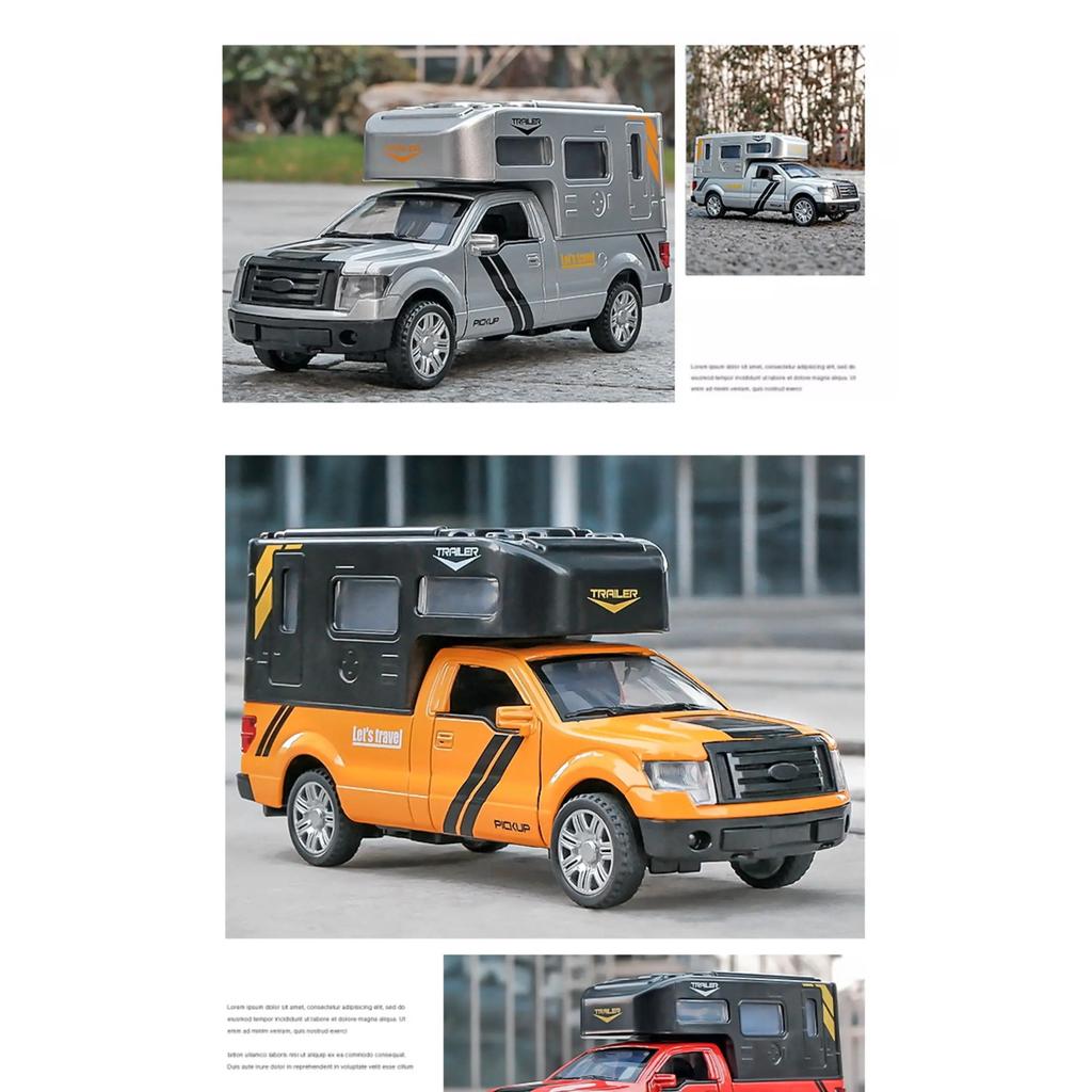 1/32 Ford F150 RV Pickup Truck Alloy Die Cast Toy Car Model Sound and Light Children's Toy Collectibles Birthday Gift