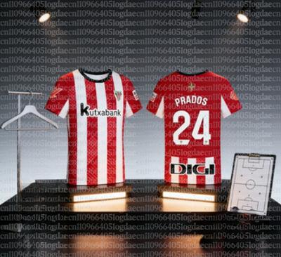 Hot Selling Spanish Style BILBAO Athletic Football Team 3D Printed Daily Football T-shirt Breathable Fashion Short Sleeve Top