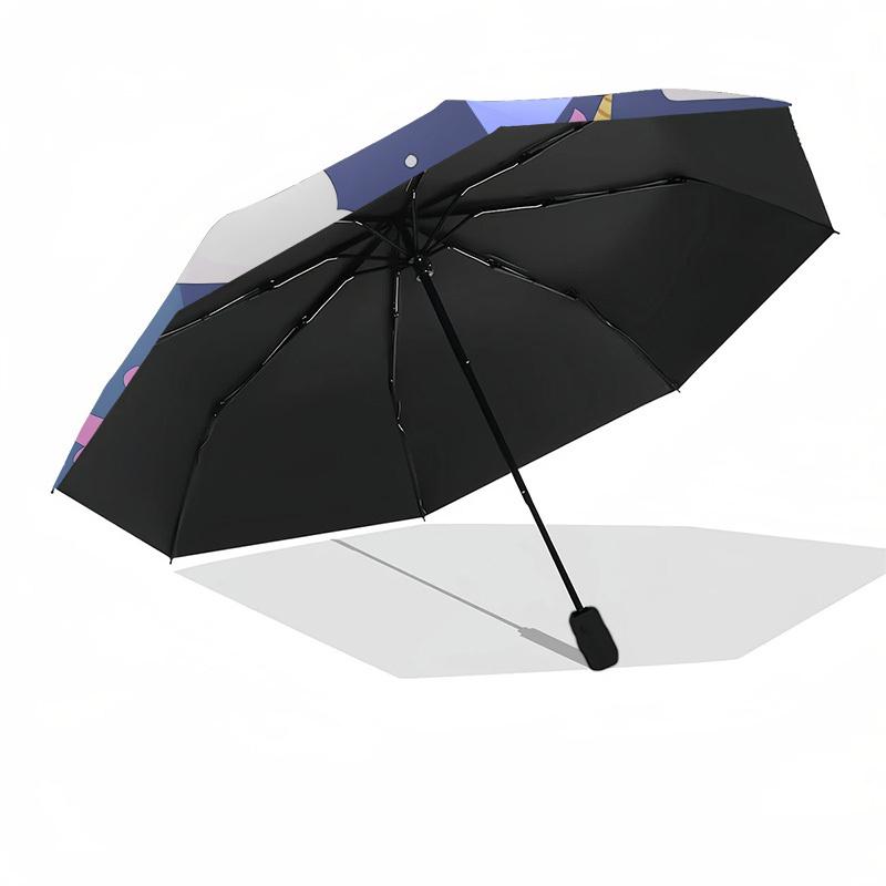 1pc Unicorn Fantasy Night Sky Umbrella with Plastic Handle,Suitable for All Seasons UmbrellaPT441