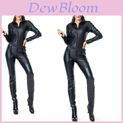 Disfraz de Catwoman para Halloween, ideal para fiestas, eventos y actuaciones en el escenario.