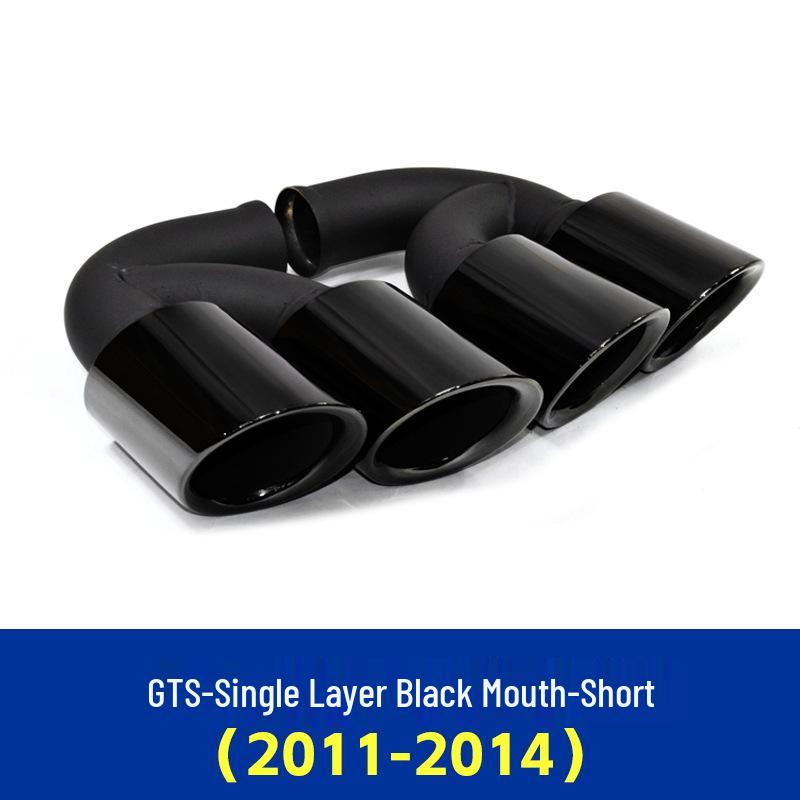 Porsche Cayenne (2011-2014) GTS Black Quad Exhaust Tips for Pipe Modification