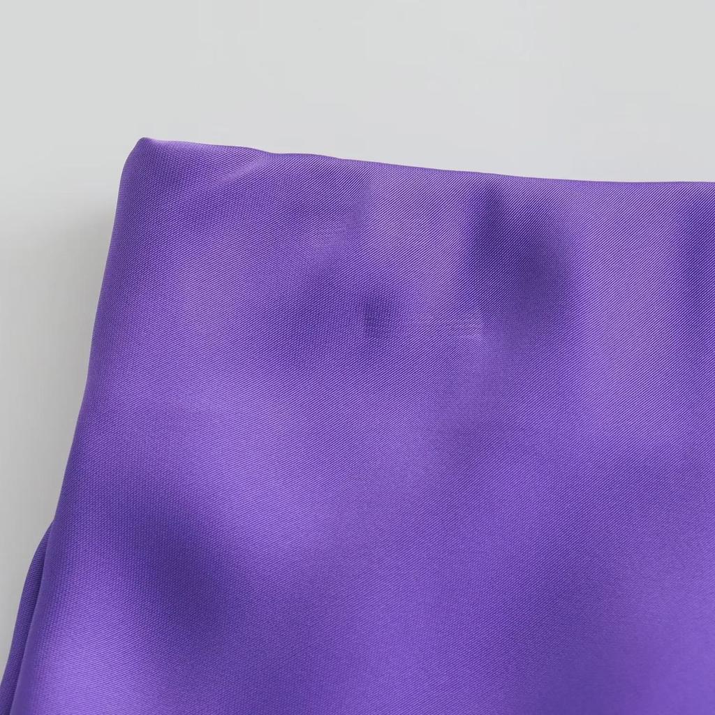 New European & American Style Satin Midi Skirt 8632845