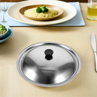 Thickened Stainless Steel Pan Lid Replacement for Frying Pan Wok Pot Universal Dome Cover Easy Clean Sturdy Handle Cooking Lid