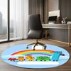 Numberblocks Printed Round Rug Carpet Chair Rug Area Rug Entryway Doormats,for Office Chair Living Room Bedroom Kitchen Room.