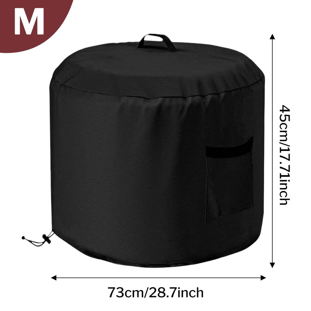 Fire Pit Cover Waterproof Outdoor Round Fire Pit Cover Weatherproof Oxford Fabric Protector For Barbecue Bonfire Grilling