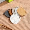 4/8 Pcs Woven Cotton Drink Coasters Non-Slip Base Absorbent Coasters  Kitchen Accessories